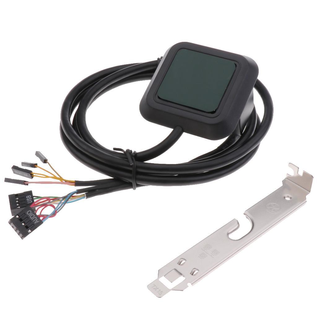 2-3pack Desktop PC Computer Power Switch & USB Port Reset Button&3.5mm Audio