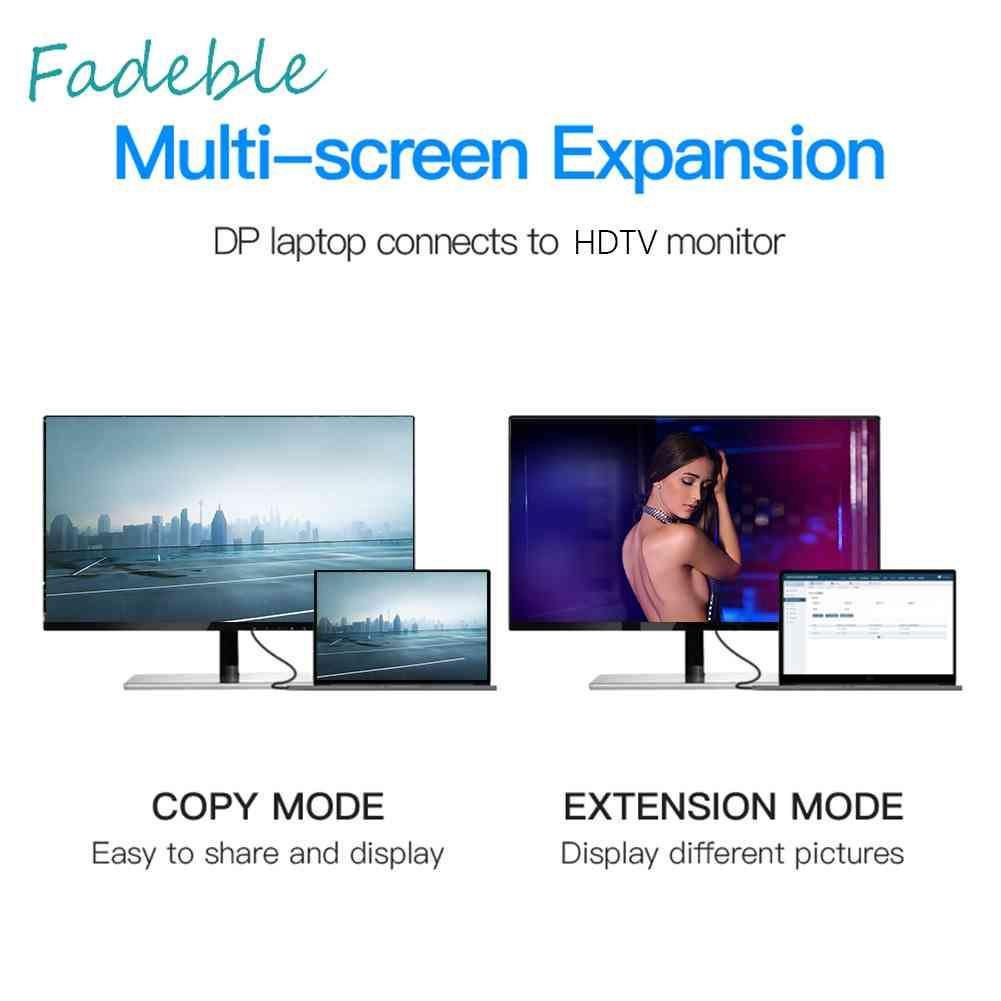 Cáp ChuyểN ĐổI 1.8m Mạ VàNg 1080P DP Sang HDMI-com