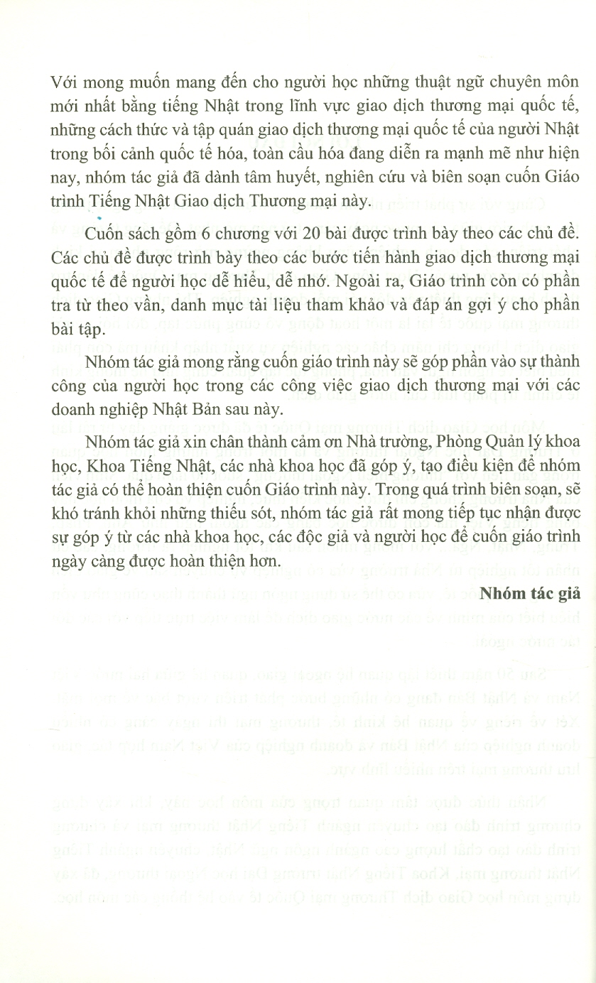 Giáo trình Tiếng Nhật - Giao dịch thương mại