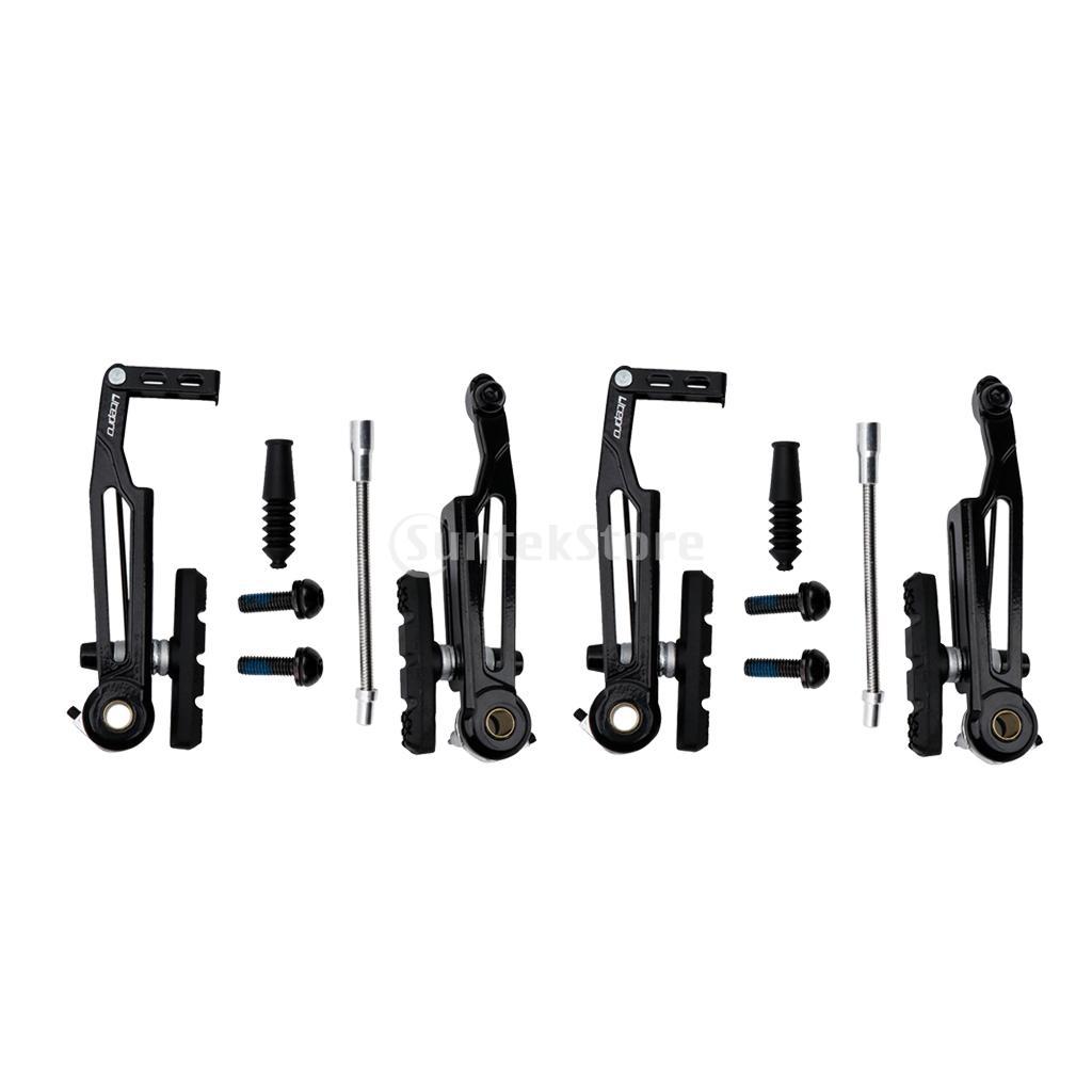 2 Pairs brake Set Replacement Long Arm for Front/Rear Wheel Black