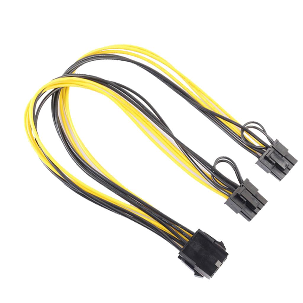 2x10 Pieces 8 Pin to 2x 8 Pin PCI Express Power Adapter Y-splitter Cable