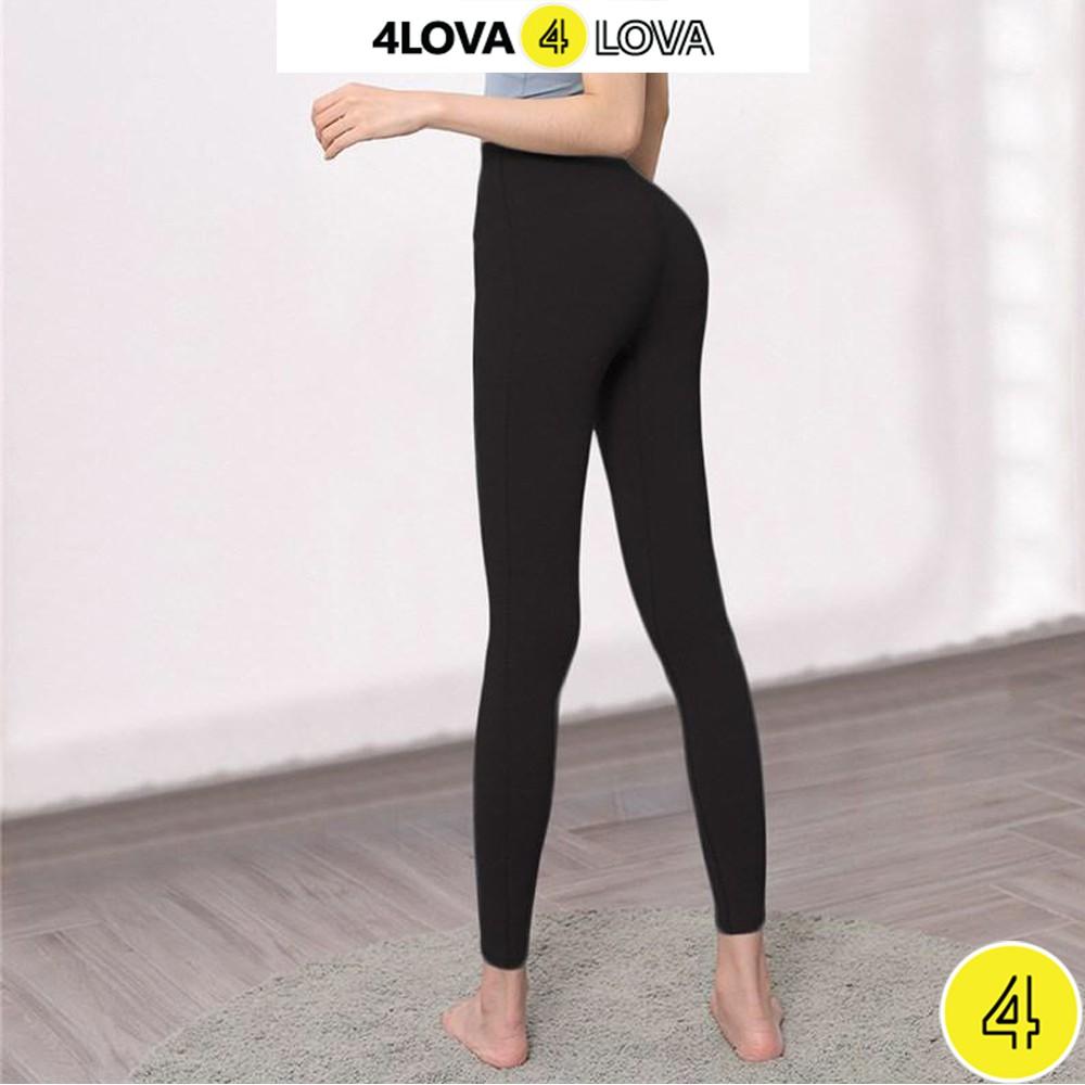 Quần legging nữ nâng mông 4LOVA dáng dài cạp cao giữ nhiệt, chất umi Hàn loại 1