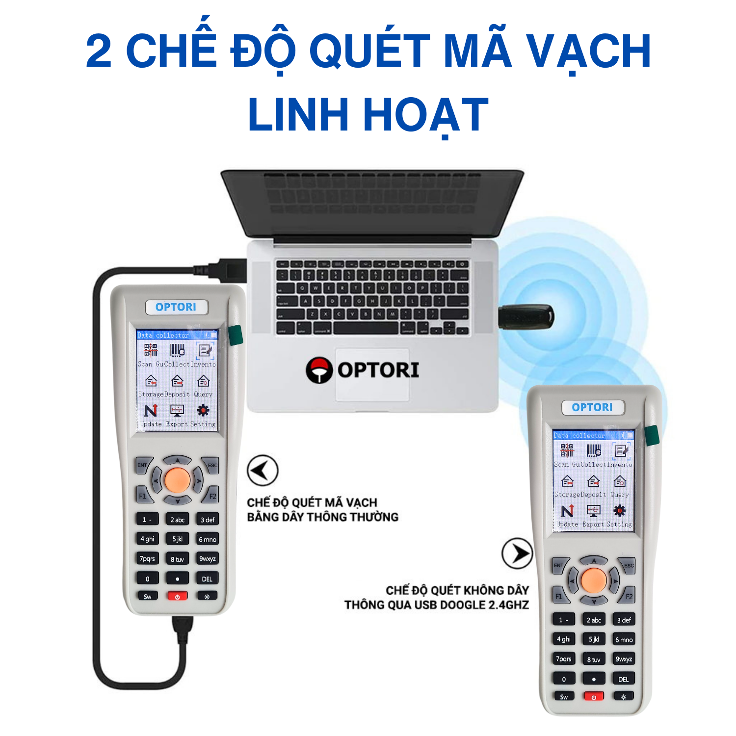 Máy quét mã vạch PDA – Máy kiểm kho PDA – Máy PDA OPTORI OP87 (Hàng chính hãng)