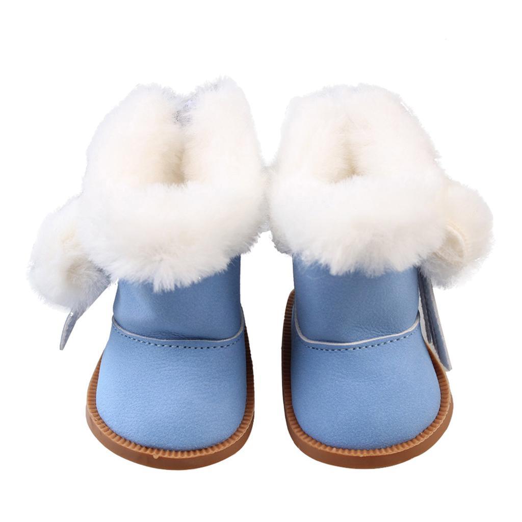 Lovely Zip Suede Snow Boots Winter Shoes for 18inch Doll Accessories