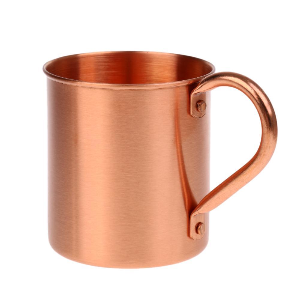 350ml 100% Pure Copper Drinking Cold Beer Bar Mug Coffee Tea Cup with Handle