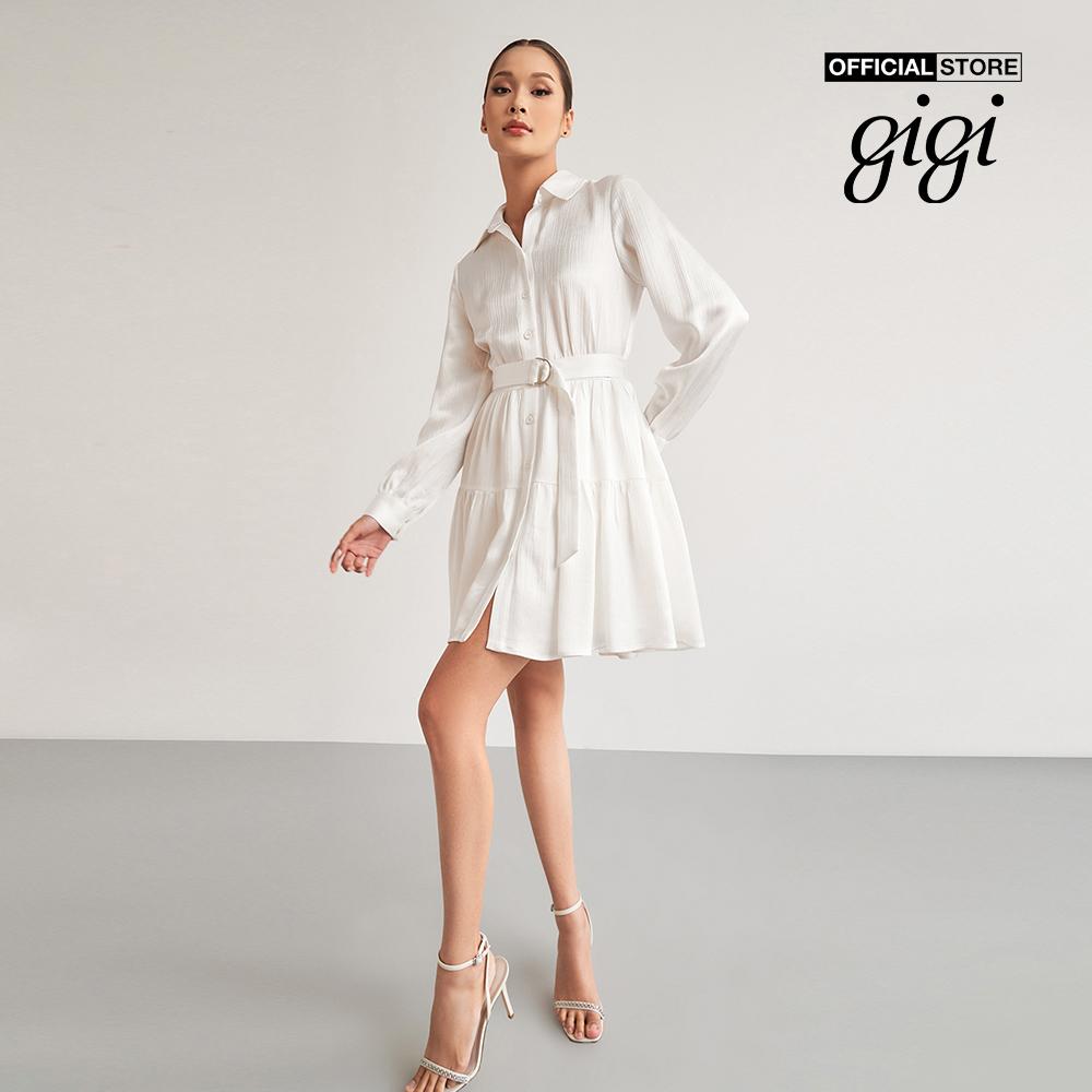 GIGI - Đầm mini sơ mi tay dài thanh lịch G2101D222161