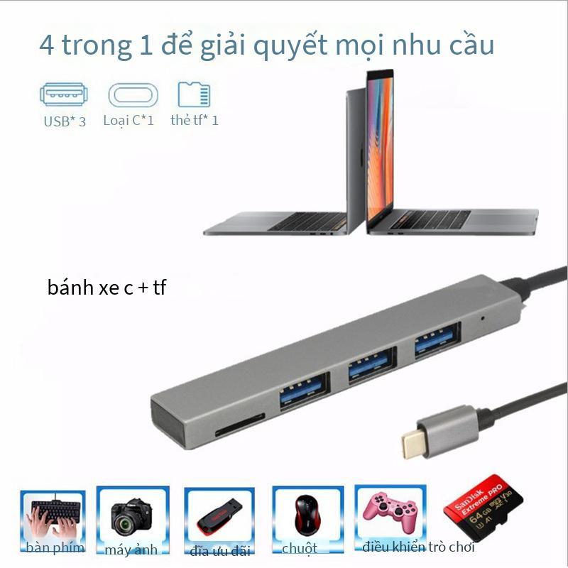 Phong cách mới nhất của trung tâm loại c docking station USB hub splitter usb2.0 thẻ TF HUB đầu đọc thẻ hợp kim nhôm mini