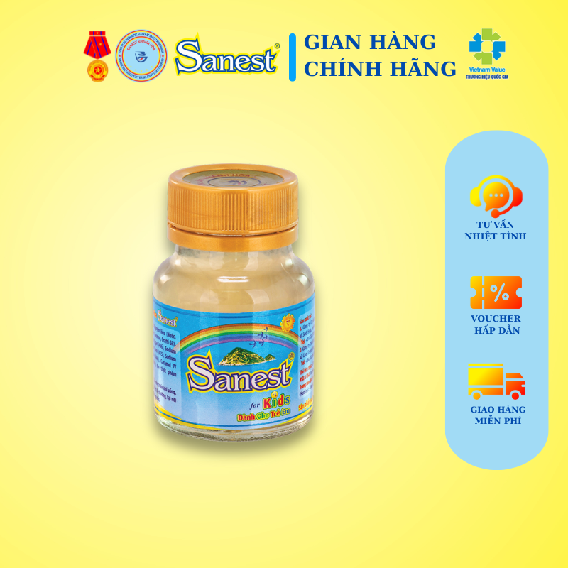 [Combo 5 lọ] Nước Yến sào Khánh Hòa Sanest dành cho trẻ em - Đóng lọ 62ml