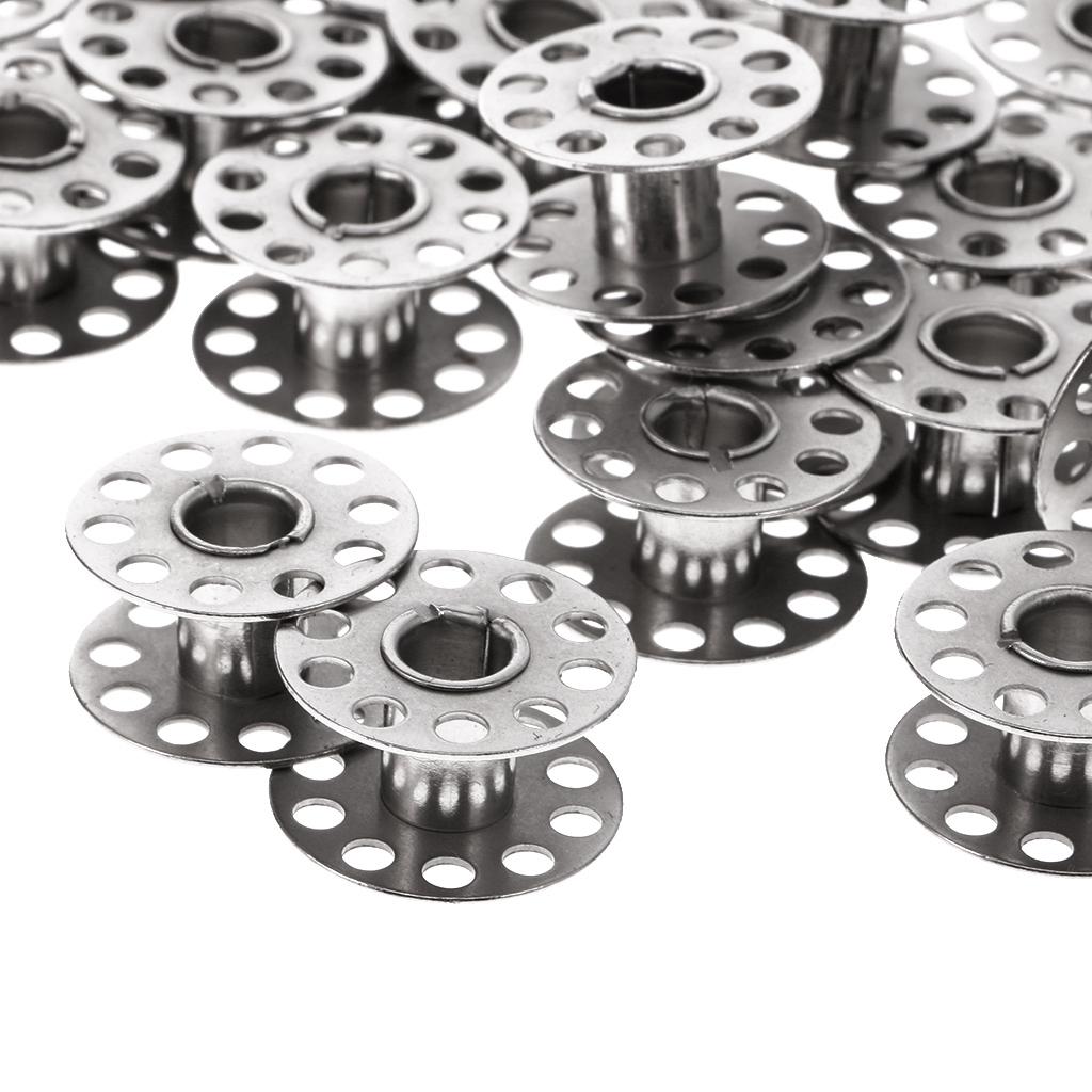 25 Pieces Metal Bobbins Sewing Machine Bobbins Case Organizer with Case 25mm