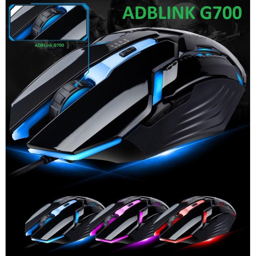 Chuột Quang Chơi Game Có Dây G700 ADBLink Đèn Led Đổi Màu - Hàng Chính Hãng