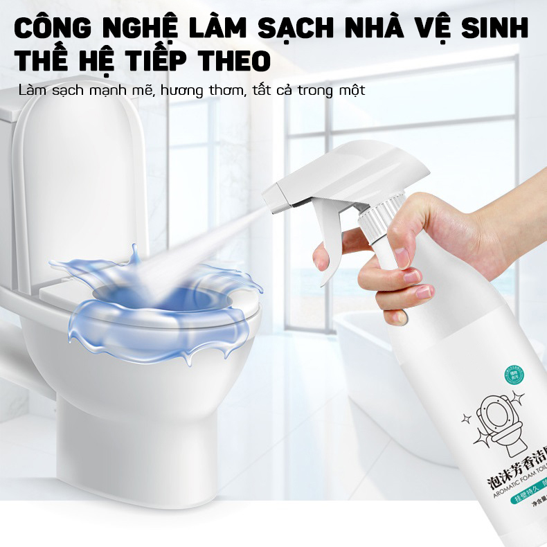 Dung Dịch Tẩy Rửa Bồn Cầu, Toilet, Làm Trắng Đồ Sứ Cao Cấp 500ml