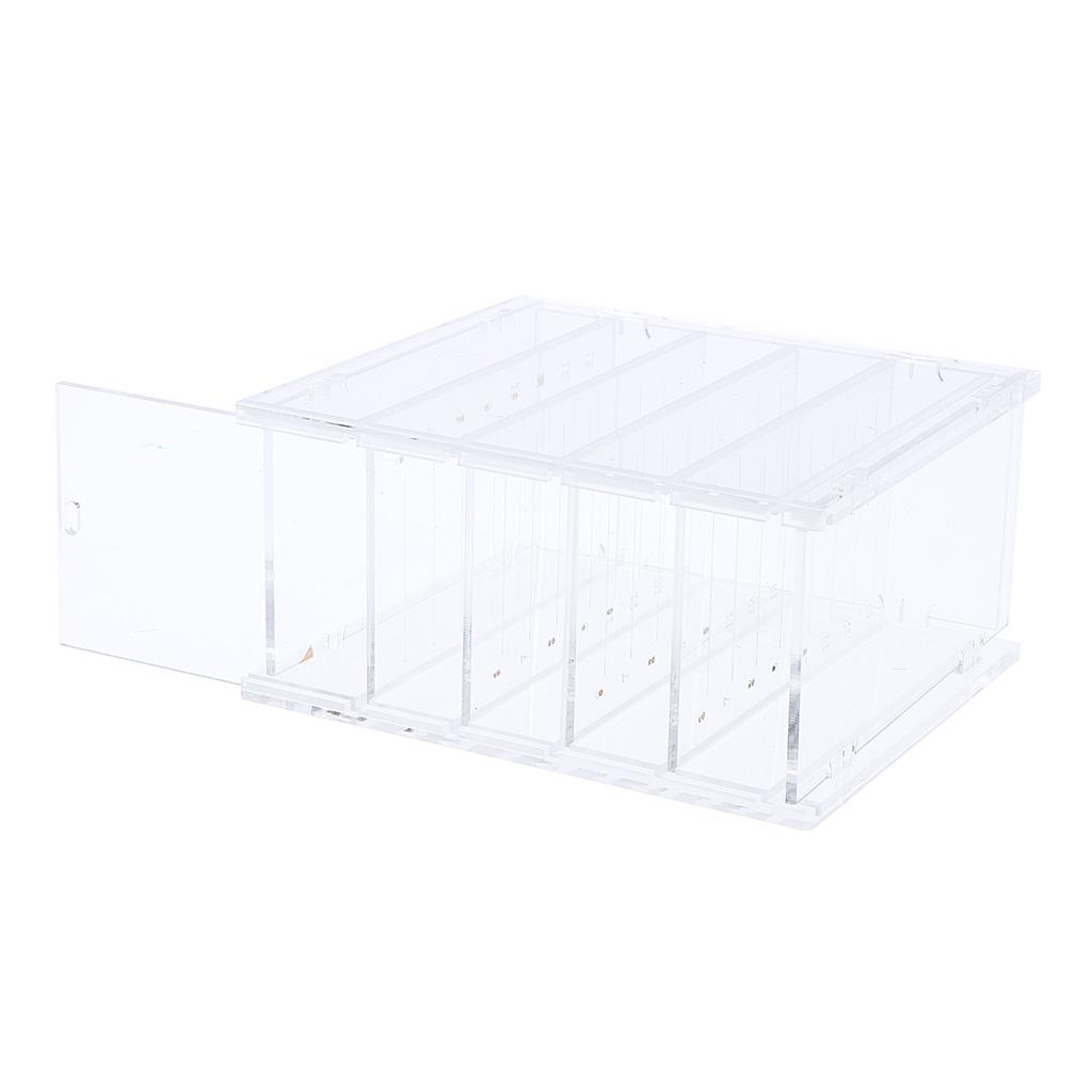 Dustproof Transparent Acrylic 5 Layers False Eyelash Extensions Display Stand Lashes Storage Glue Pallet Holder