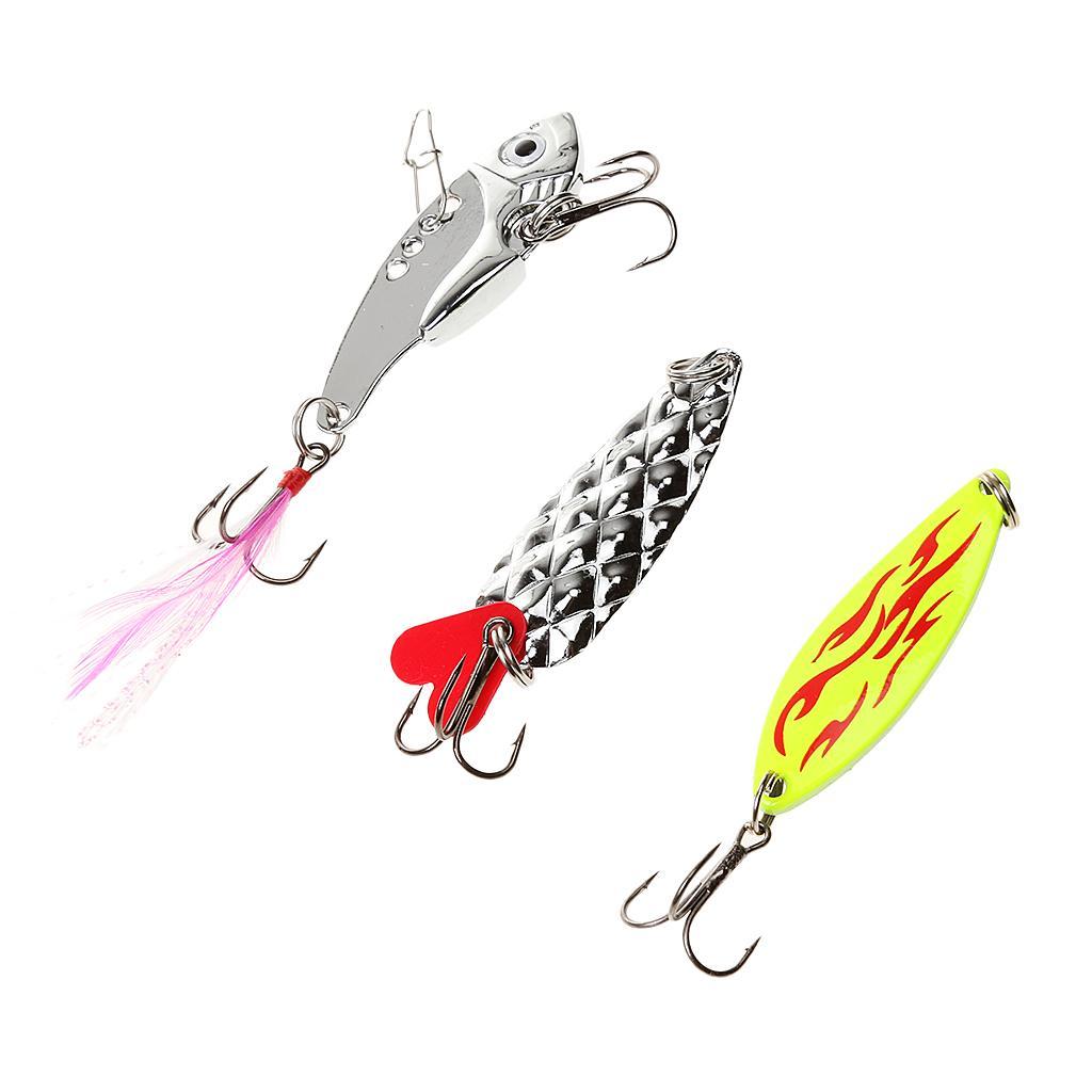 Pack of 10 Assorted Metal Fishing Lures Bass CrankBait Spoon Crank Bait Tackle