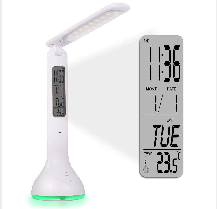 Đèn led siêu sáng để bàn học cảm ứng thông minh tích hợp đồng hồ đa năng- Giao màu ngẫu nhiên