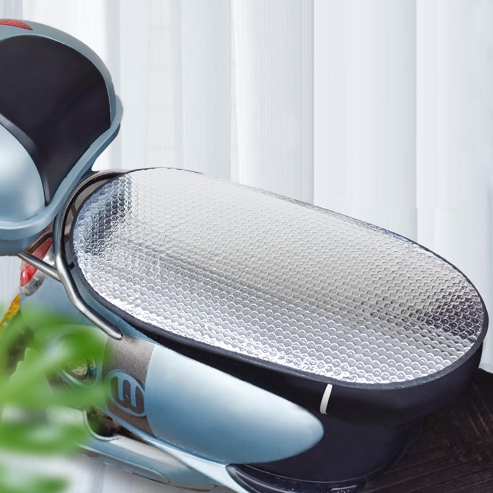 Motorcycle Moped Seat Cover Aluminum Film Dustproof Motorbike Seat Pad Cover