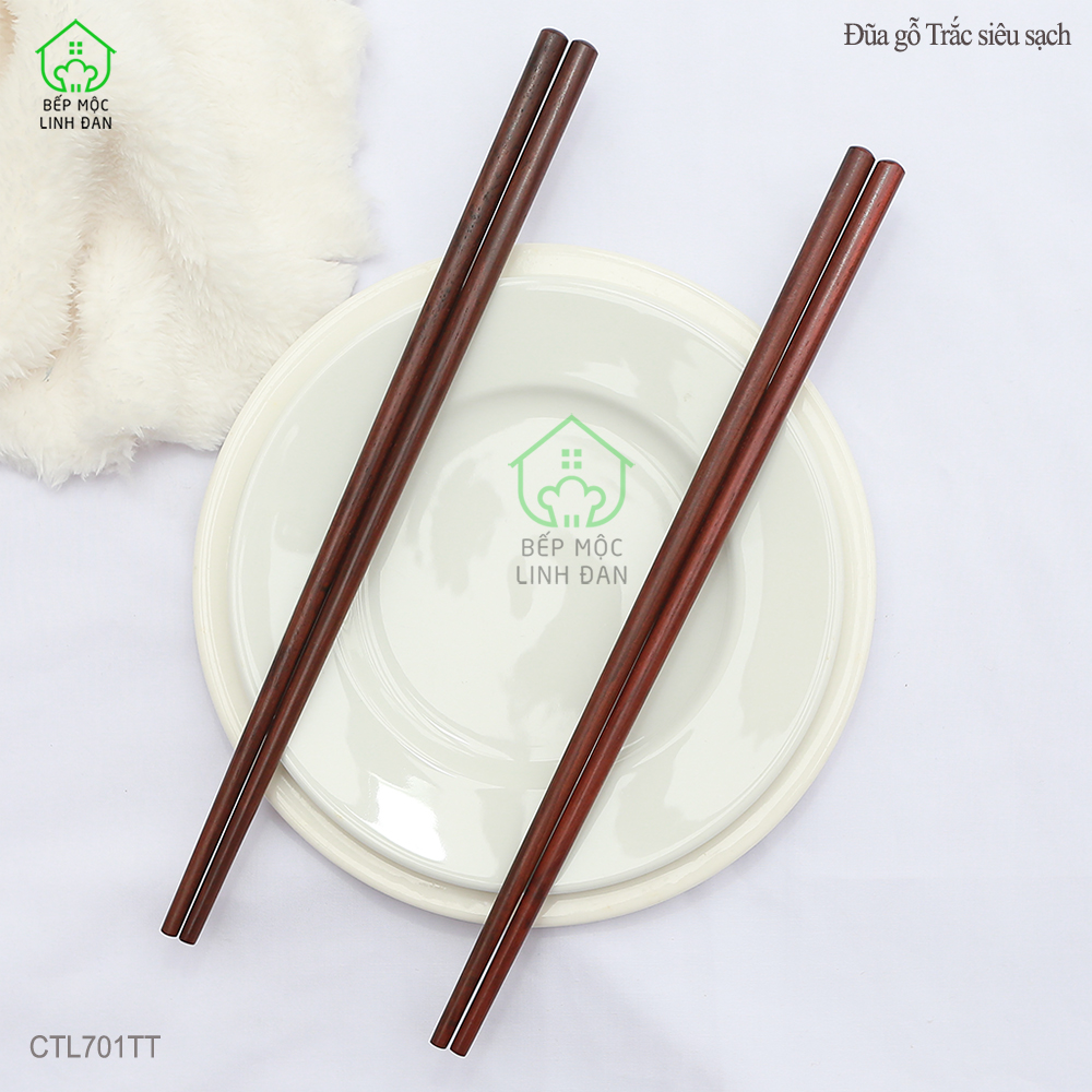 (5 Đôi ) Đũa Gỗ Trắc Việt Nam Tự Nhiên Siêu Sạch An Toàn Cho Sức Khỏe - Đũa Tròn [CTL701TT-5]