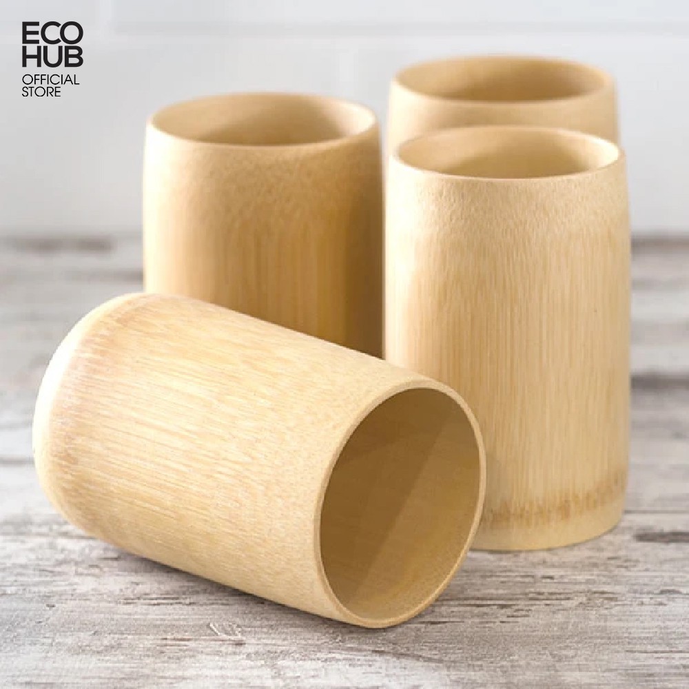 Cốc tre tự nhiên ECOHUB, Cao 6/8/12/18cm (Bamboo Cup) 