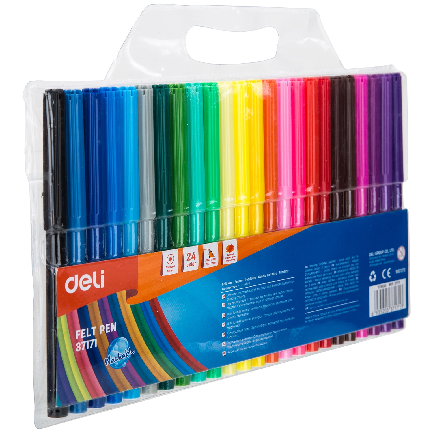 Bút màu nước học sinh Deli, 1.0mm, 12 màu - 18 màu - 24 màu/hộp E37171