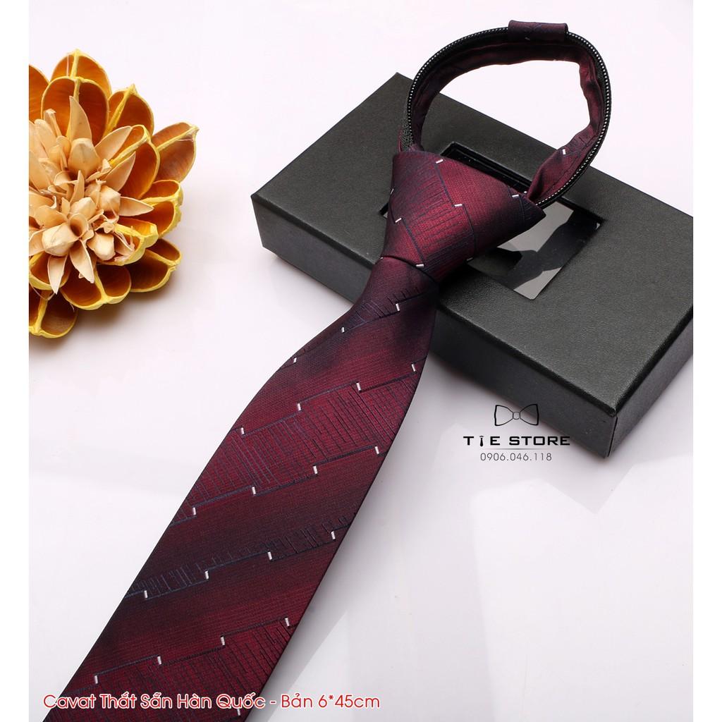 Cà Vạt Thắt Sẵn Bản Nhỏ 5*45Cm - Cavat Vạt Thắt Sẵn