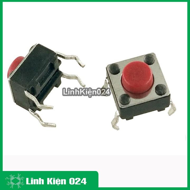 Nút Nhấn 4 Chân 6x6x5mm (Đỏ -1 Con)