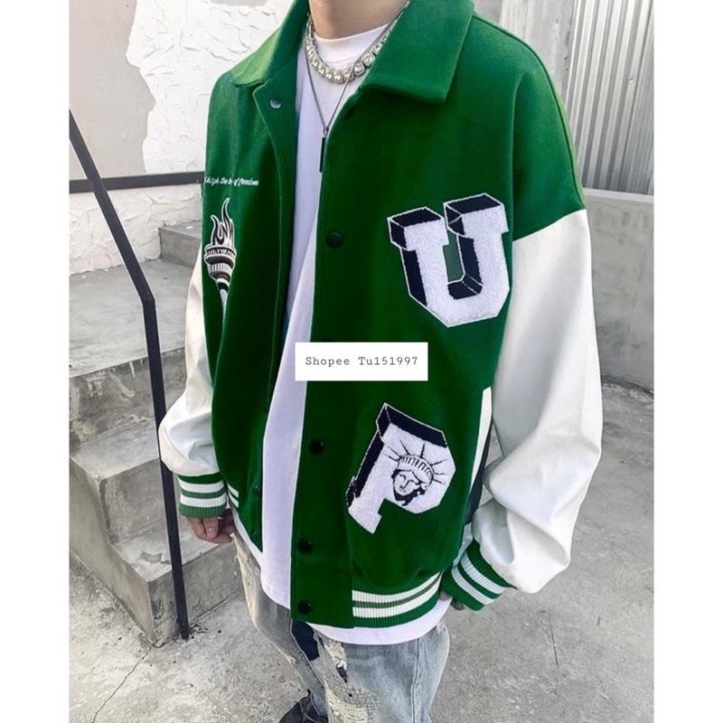 ÁO VARSITY JACKET BOMBER UNDERTRAP - Áo Nỉ Bomber Cotton Siêu Rẻ Phù Hợp Nam Nữ có ảnh thật