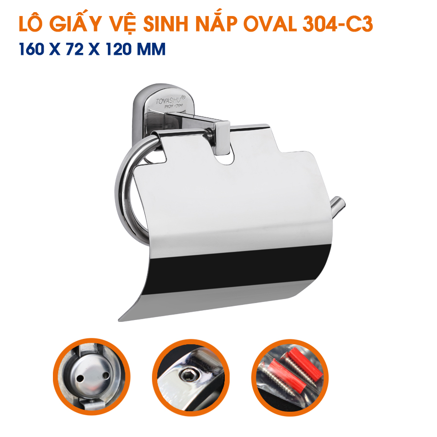 Lô giấy vệ sinh nhiều kiểu dáng inox 304 TOVASHU