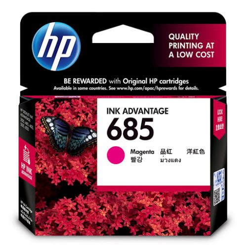 Mực in Phun màu HP 685 (CZ123AA) Magenta - Mực đỏ - Dùng cho HP Deskjet 3525, 4615, 4625, 5525, 6525, 6625 - Hàng Chính Hãng