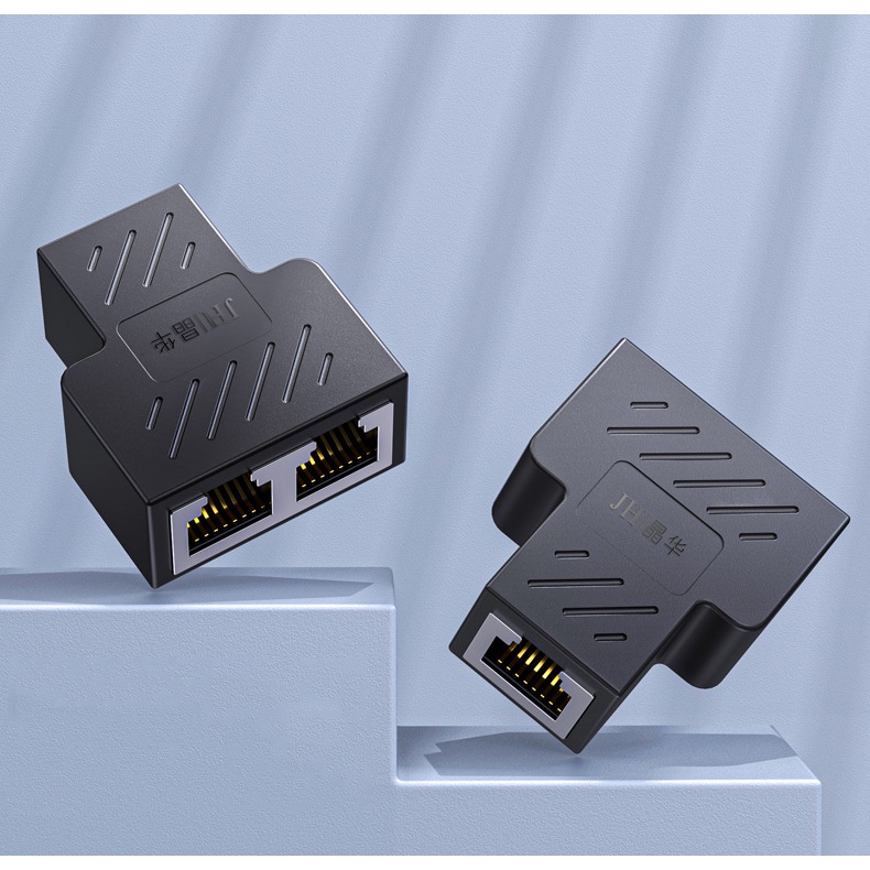 Bộ chia điện POE qua cổng mạng RJ45 1 ra 2 Màu Đen 210OL50923CM Hàng Nhập Khẩu