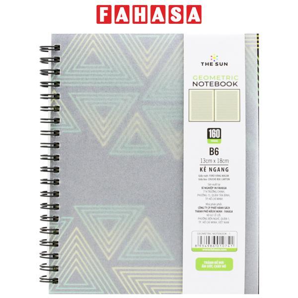 Sổ Lò Xo Bìa Cứng Geometric B6 - Kẻ Ngang - 160 Trang 80gsm - The Sun 01