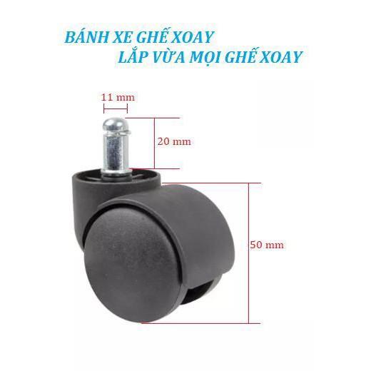 Combo 5 Bánh xe ghế xoay văn phòng - có thể tự lắp đặt