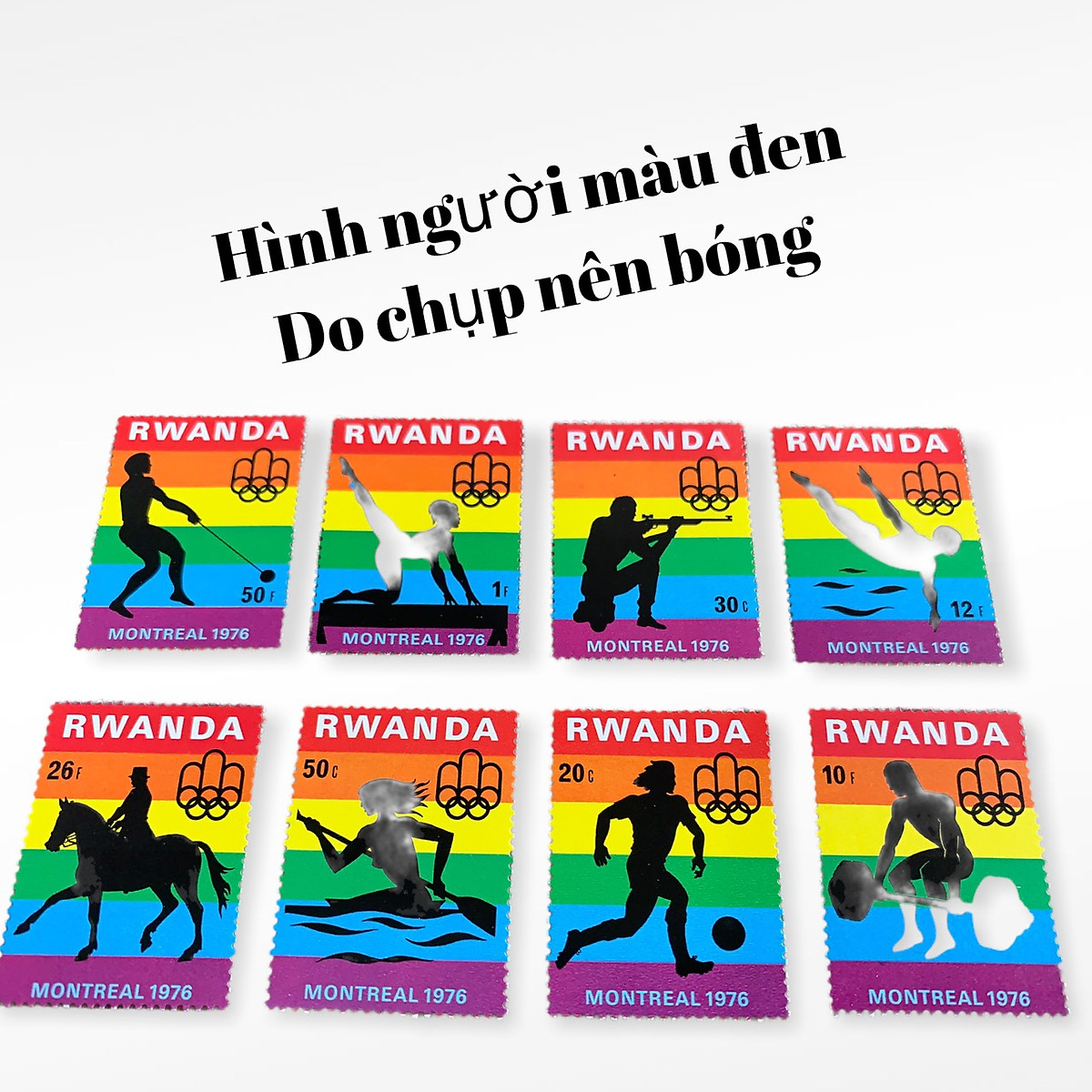Bộ tem sưu tập chủ đề thể thao châu Phi Rwanda 1976