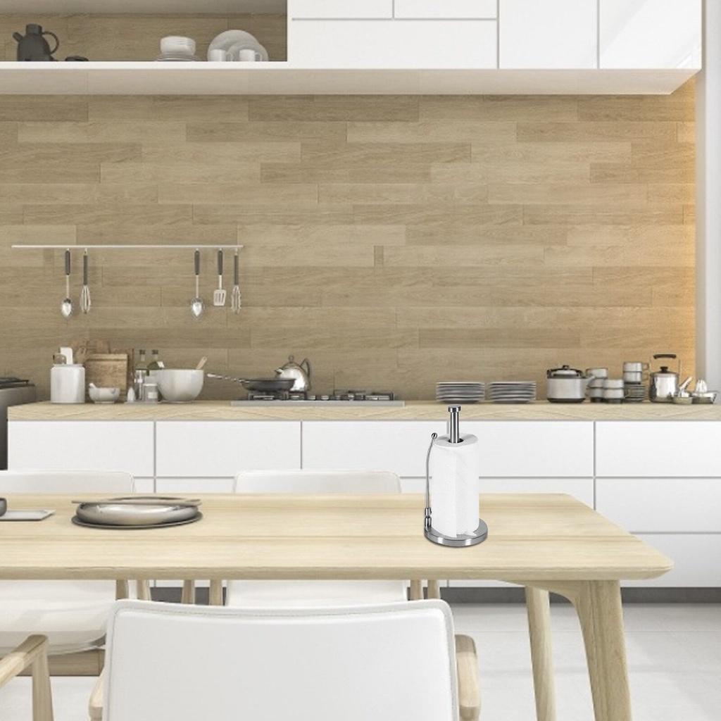 Hot Sell Paper Towel Holder Stainless Steel Vertical Paper Roll Holder For Kitchen Countertop Bathroom Kitchen Roll Paper Holder