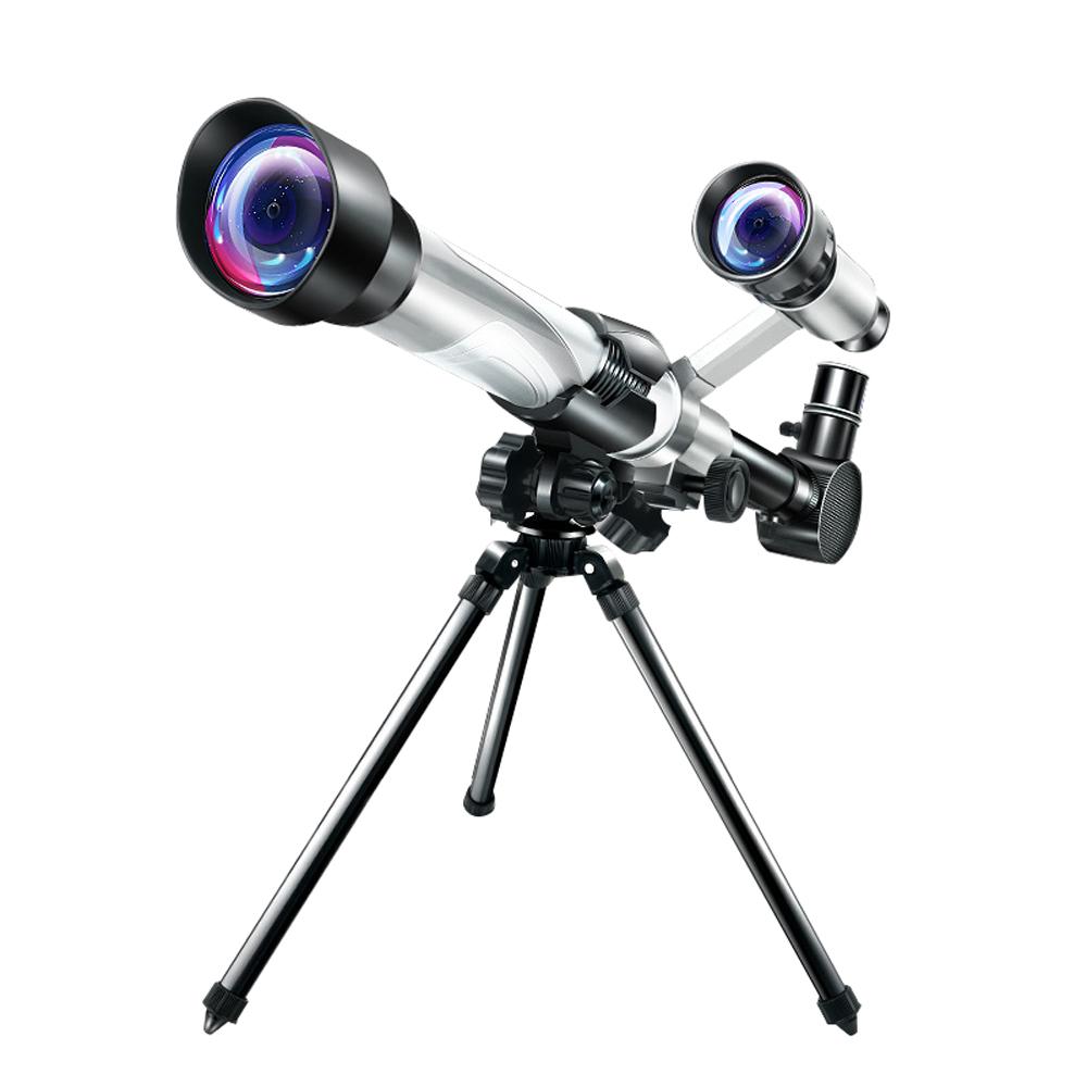 Outdoor Telescope High Clear Astronomical Refracting Telescope Science Teaching Toy with 20X 30X 40X Magnification Eyepieces Tripod for Kids Children Beginners