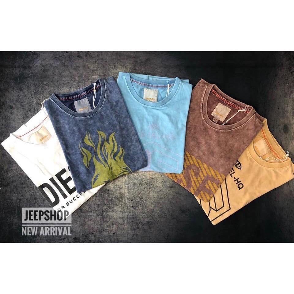 Áo thun wash bụi_phong cách retro - kiểu 4