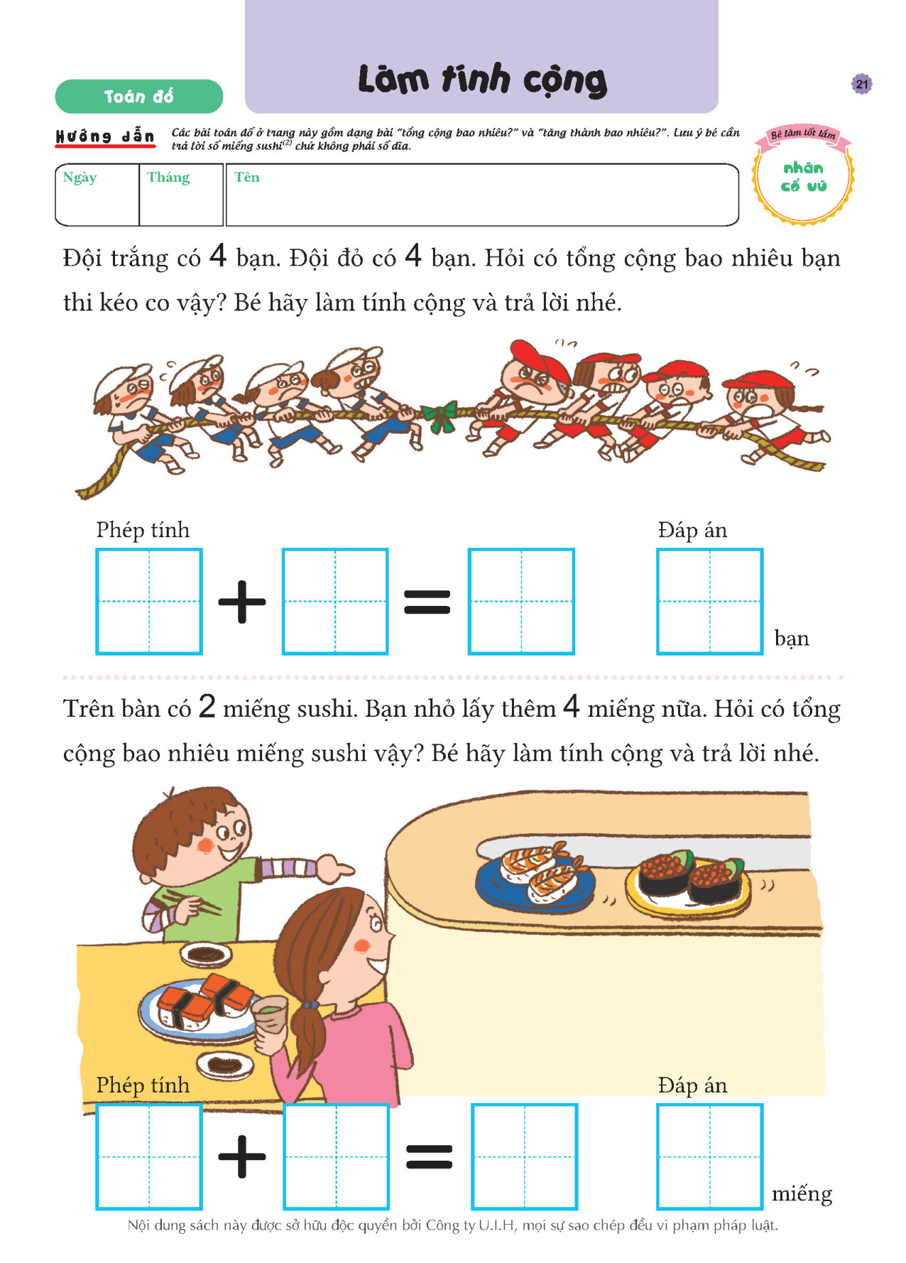 SÁCH THIẾU NHI CHO TRẺ 6-7 TUỔI_TOÁN HỌC_Phép cộng, phép trừ nâng cao