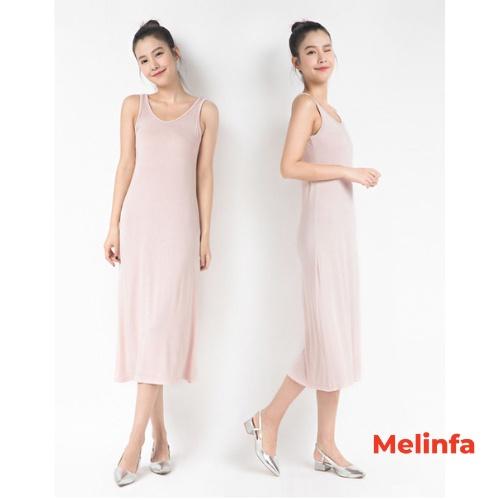 Váy đầm hai dây ba lỗ dáng dài vải Modal (gỗ Sồi) tự nhiên co giãn mát lạnh mặc mùa hè, đầm mặc nhà mã VAV0285