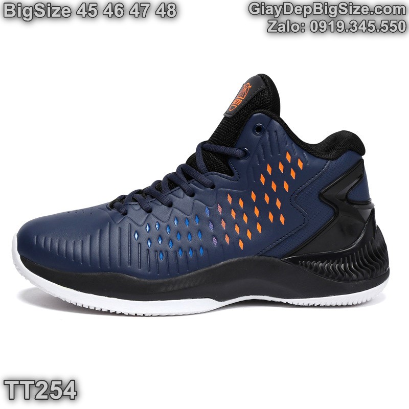 Giày chơi bóng rổ, giày thể thao cỡ lớn 45 46 47 48 cho nam cao to chân ú bè. Big size basketball sneakers for wide feet