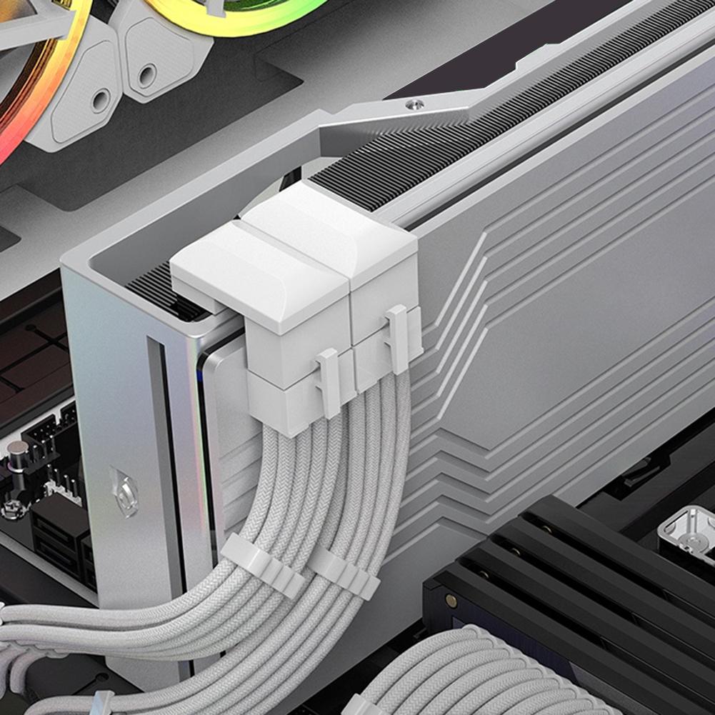 ATX GPU VGA PCIe 8 Pin 6Pin U đến Đầu Nối Góc 180 Độ Bộ Chuyển Đổi Nguồn Điện Ban cho Máy Tính Để Bàn Card đồ họa GPU Adapter