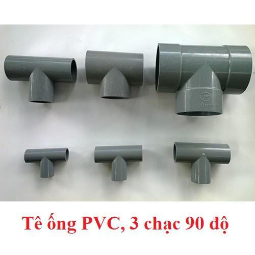 Tê nhựa pvc nối ống nước dán keo đủ loại combo một túi