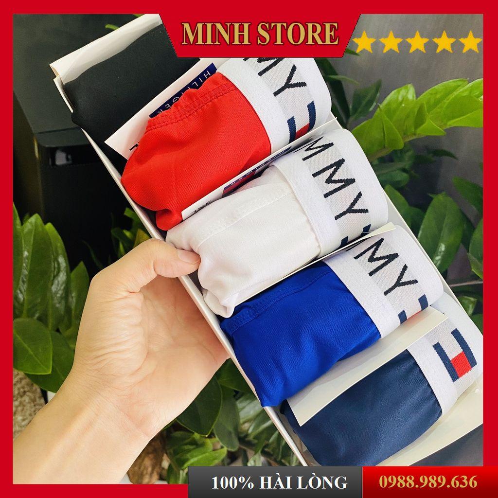 Quần lót nam boxer thun lạnh, Quần sịp đùi nam boxer thun lạnh co dãn 4 chiều cao cấp (Che tên) - Minhstore
