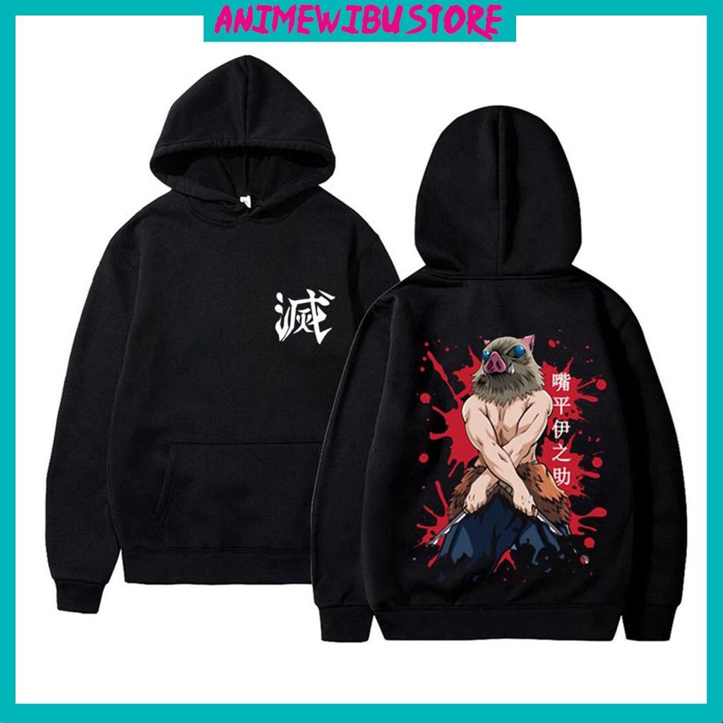 BST Áo Hoodie Kimetsu No Yaiba mẫu Áo Nỉ bông chất dày dặn Anime Demon Slayder