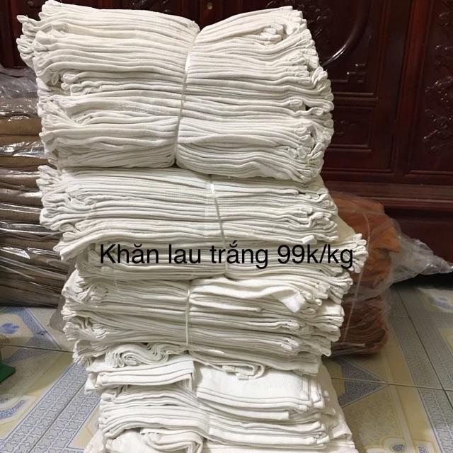 Khăn lau trắng cotton 100% (0.5kg và 1kg)