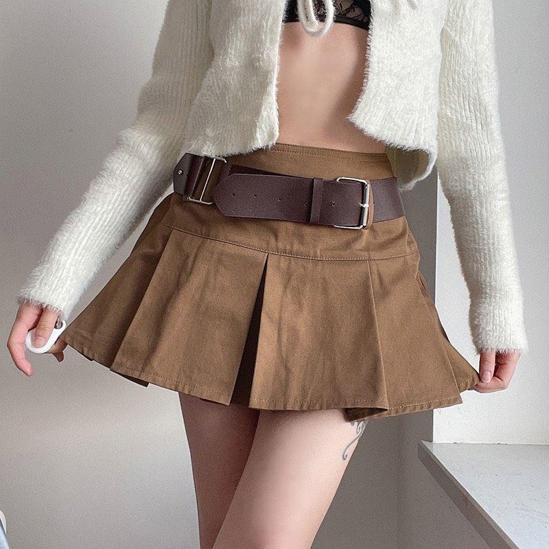 Chân váy thô xoè kèm belt dáng ngắn Quảng châu