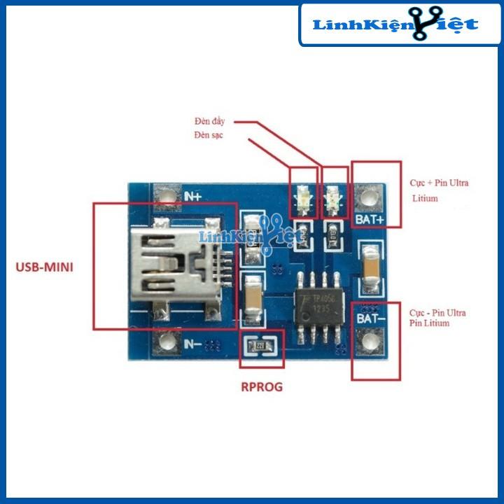 Module Sạc Pin TP4056 1A MicroUSB V1