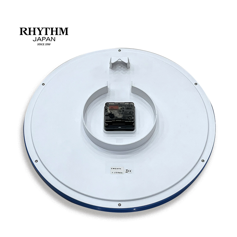 Đồng hồ treo tường Nhật Bản Rhythm CMG494NR04 , Kt 36.0 x 4.4cm, 855g Vỏ nhựa. dùng PIN