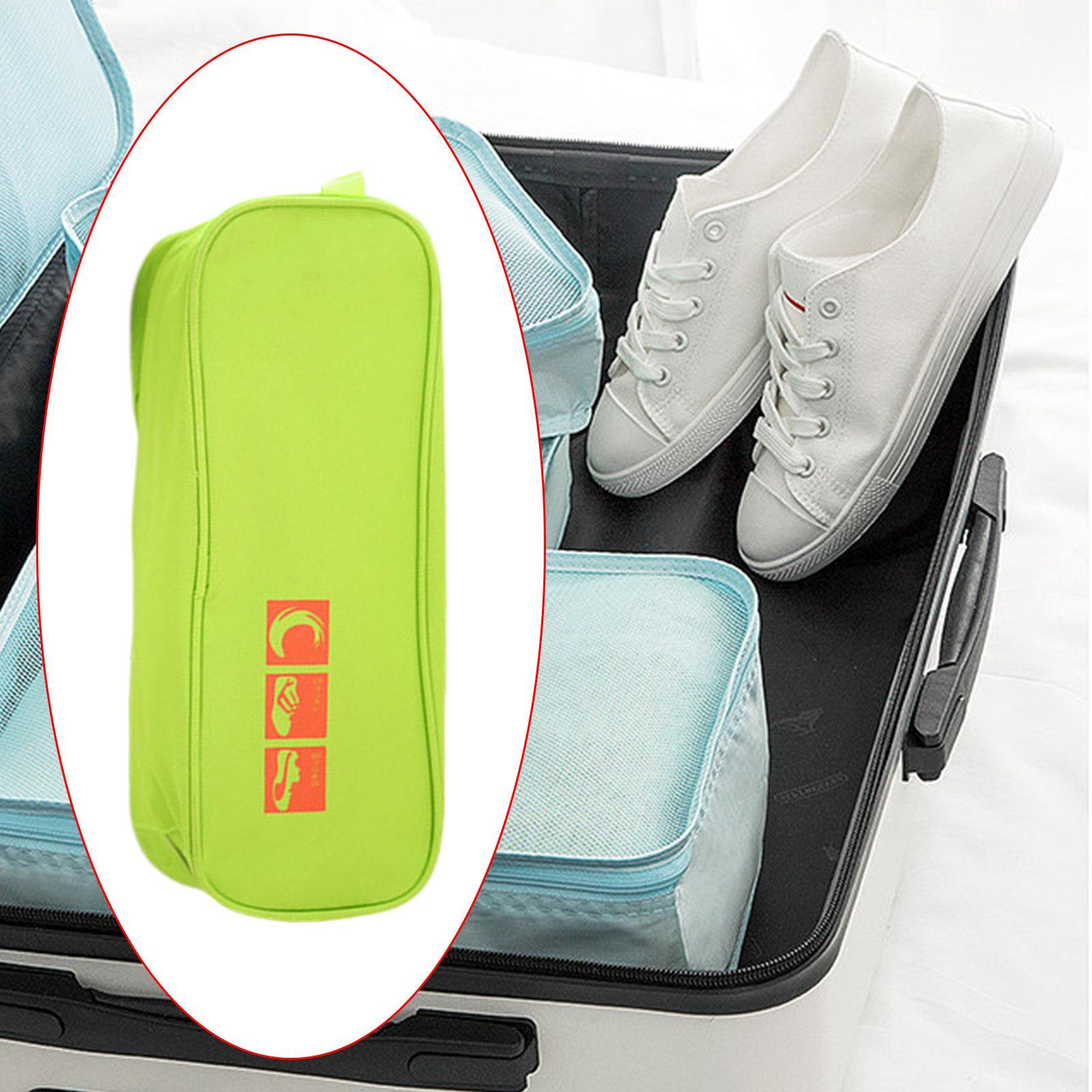 Travel for Packing Shoe Pouch Lightweight Dustproof with Zipper Oxford Fabric Shoe Organizer Bag Shoe Storage Bag for Home Vacation