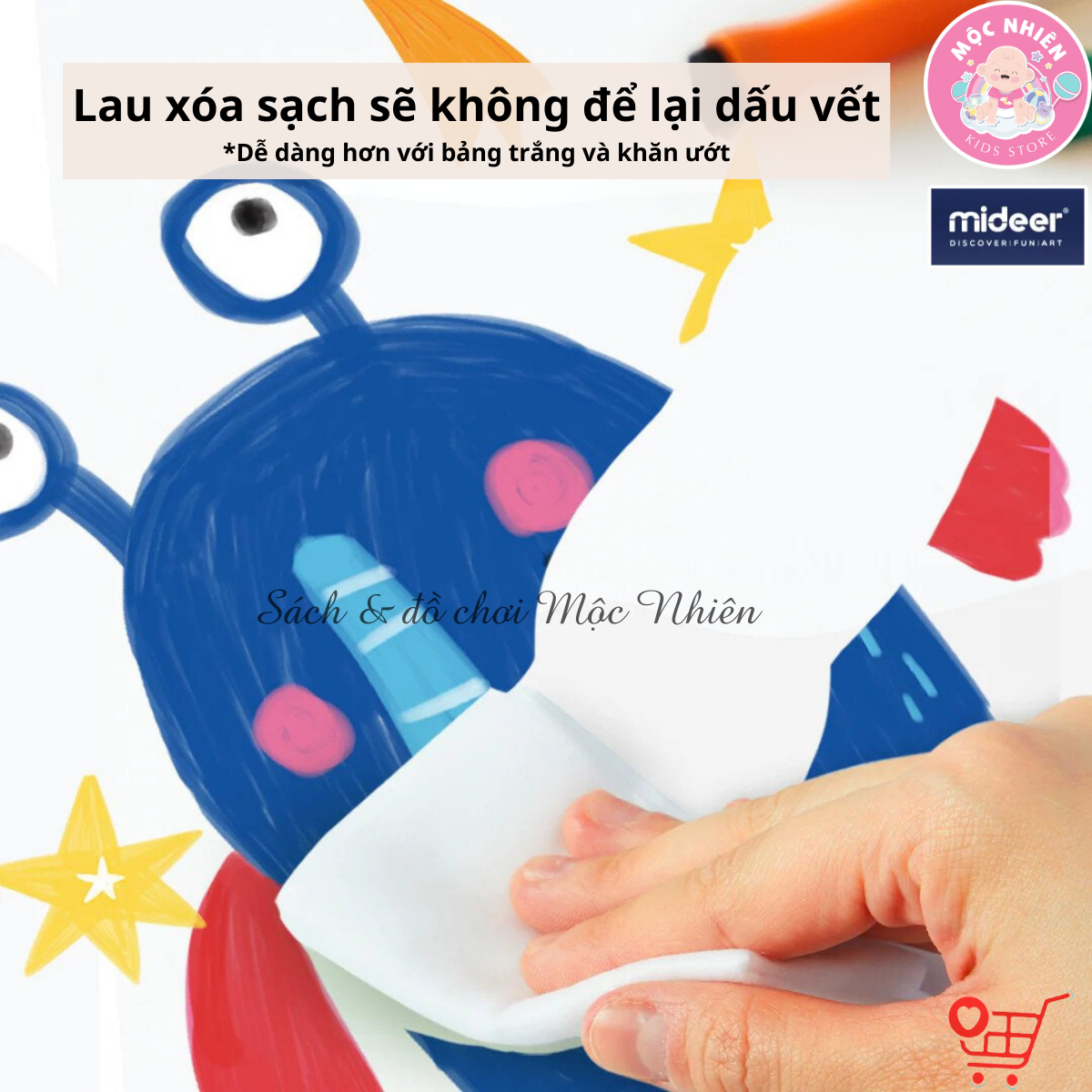 Hộp 08 Bút Lông Màu Vẽ Bảng An Toàn Cao Cấp Cho Bé - Mideer Little Artist Whiteboard Marker MD3224