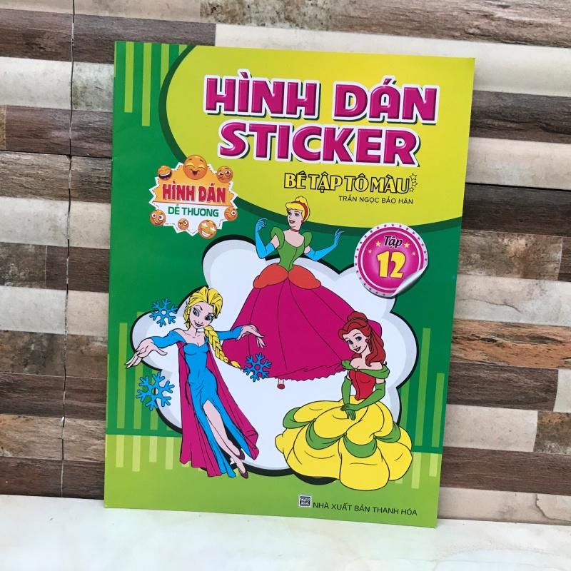 Hình dán STICKER bé tập tô màu