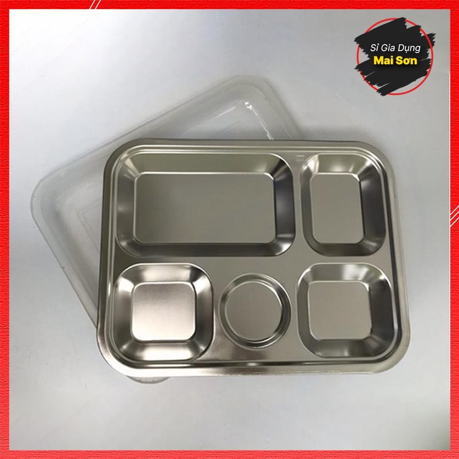 Khay Đựng Cơm Inox Cao Cấp 5 Ngăn Sâu Lòng Hàn Quốc Khay Đựng Cơm Văn Phòng Xí Nghiệp Dùng Cho Bếp Ăn Đảm Bảo Vệ Sinh