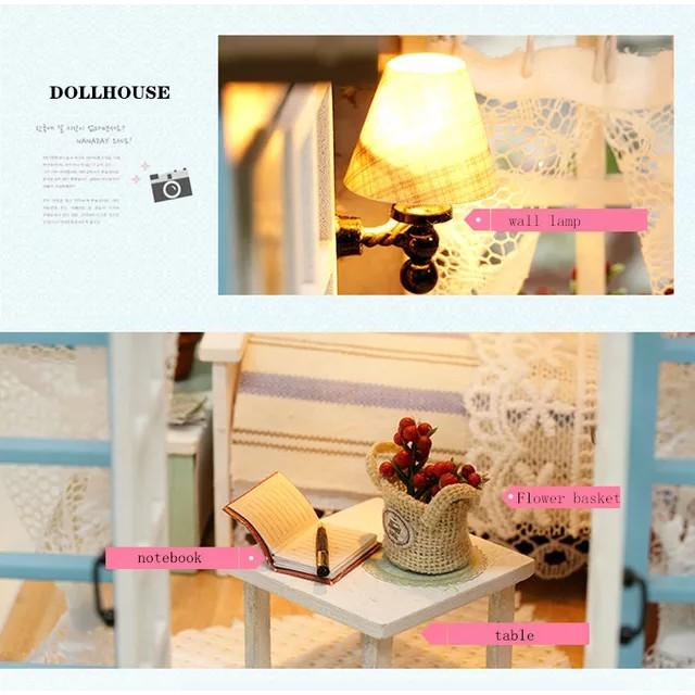 Nhà búp bê DIY Doll House_ BLUE TIME _CÓ MICA+ KEO + DỤNG CỤ